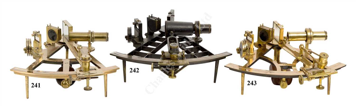 Lot 242 - A 7¼IN. RADIUS VERNIER SEXTANT BY KEEN & FRODSHAM, LIVERPOOL, CIRCA 1880
