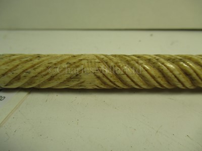 Lot 156 - Ø AN HISTORICALLY INTERESTING WHALE BONE BAND CONDUCTOR'S BATON FOR THE ROYAL ENGINEERS, CIRCA 1880