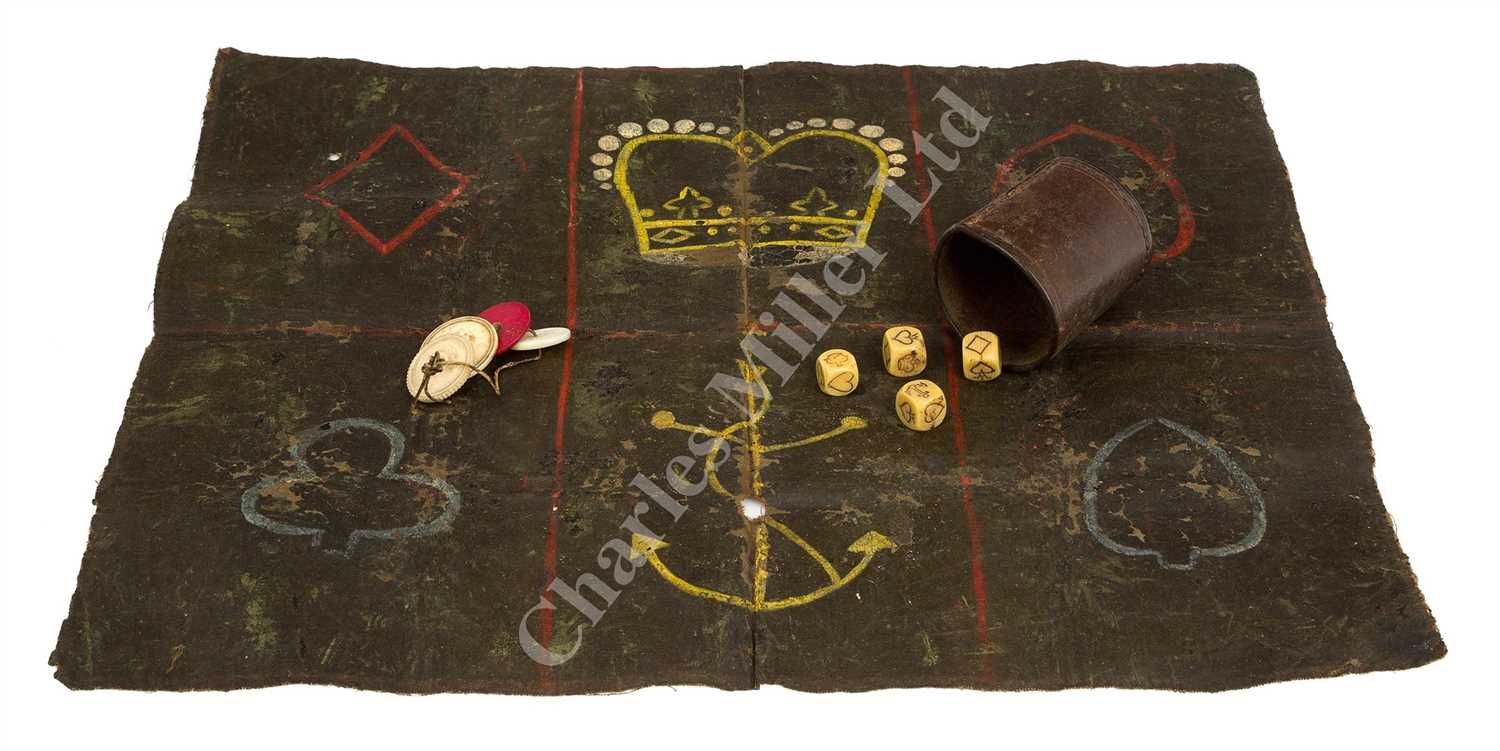 Lot 50 - Ø A RARE SAILOR'S BOARD GAME, PROBABLY FIRST HALF 19TH CENTURY