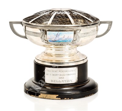 Lot 188 - A TROPHY FROM THE FIRST TALL SHIPS RACE PRESENTED TO PED PEREIRA BY AUGA GOODSON, 1956