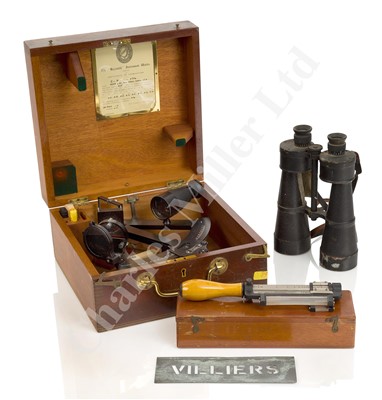 Lot 115 - A PAIR OF ADMIRALTY PATTERN BINOCULARS, CIRCA 1940; together with two other instruments