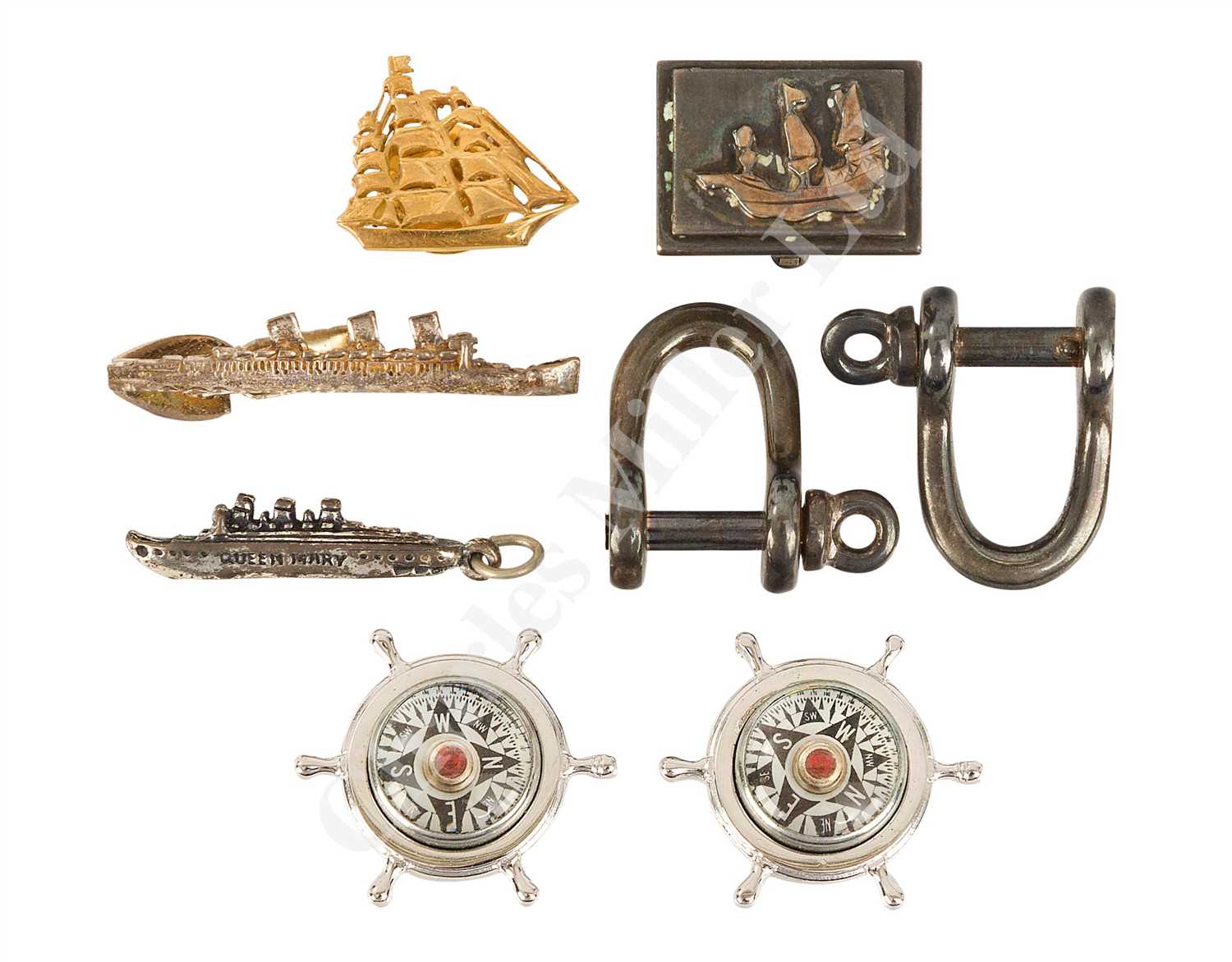 Lot 197 - A QUANTITY OF NOVELTY CUFFLINKS AND TIE-PINS, ETC.