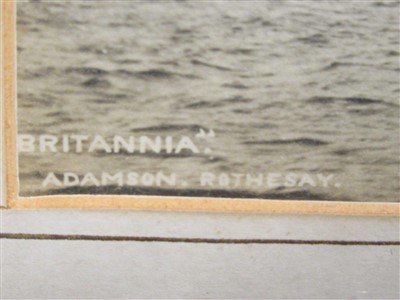 Lot 180 - A SILVER GELATINE PHOTOGRAPH OF THE R.Y. BRITANNIA BY WEST & SON, SOUTHSEA, CIRCA 1895; and five others
