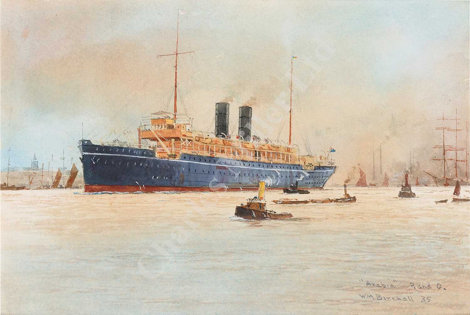 Lot 149 - WILLIAM MINSHALL BIRCHALL (BRITISH, 1884-1941) The P.& O. Liner 'Arabia'