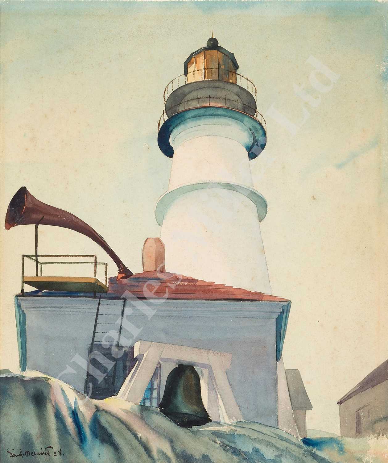 Lot 28 - δ SANDOR BERNATH (HUNGARIAN, 1892-1984/9) Portland Head Lighthouse, Maine