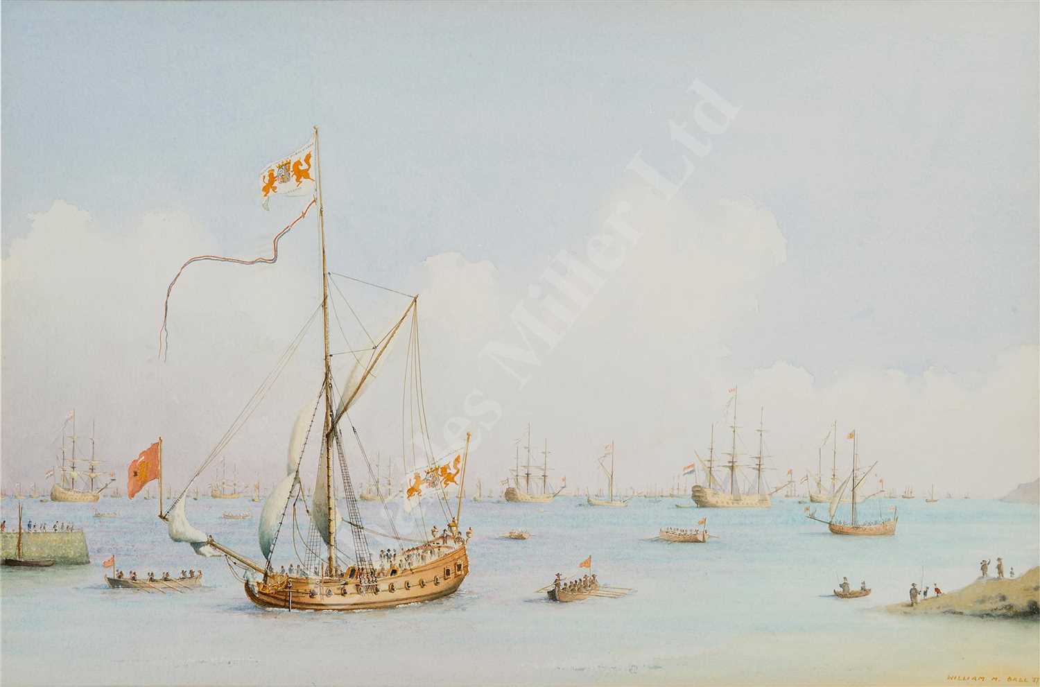 Lot 30 - δ WILLIAM M BALL (BRITISH, 1923-2008) 17th Century Dutch naval vessels