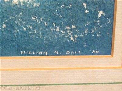 Lot 41 - δ WILLIAM M BALL (BRITISH, 1923-2008) The Frigate 'Diana'; Men O' War at anchor
