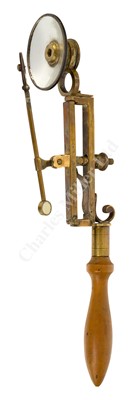 Lot 282 - A CUFF TYPE COMPASS MICROSCOPE, PROBABLY 19TH CENTURY