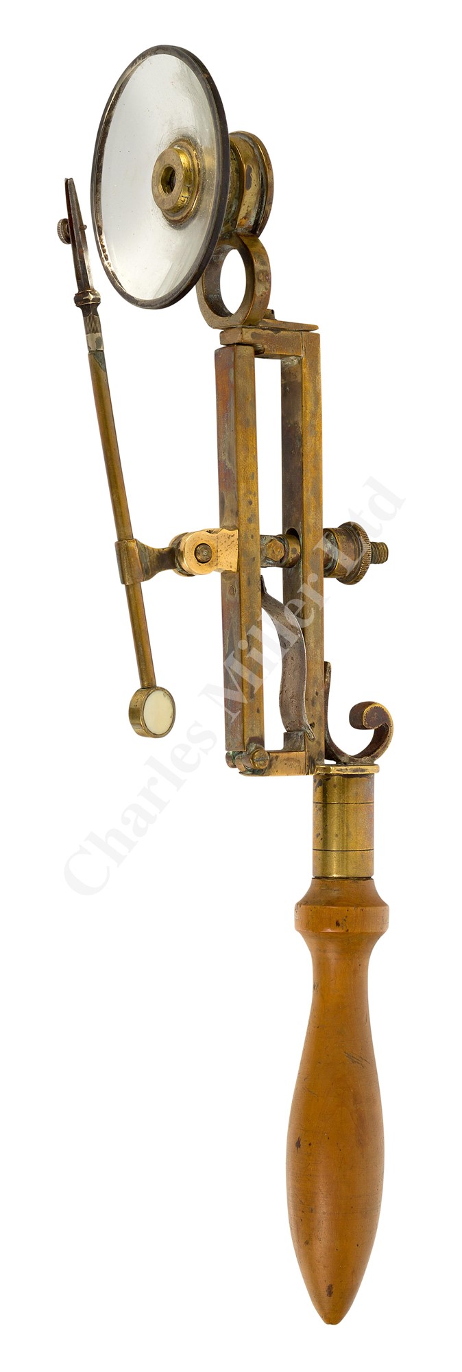Compass Microscope Lot 282 - A CUFF TYPE COMPASS MICROSCOPE, PROBABLY