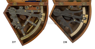 Lot 237 - AN 8IN. RADIUS DOUBLE-FRAMED VERNIER SEXTANT BY GILBERT, LONDON, CIRCA 1820