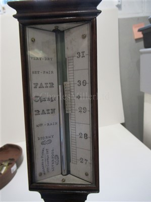 Lot 252 - Ø AN ATTRACTIVE MARINE BAROMETER BY MELLING & PAYNE, LIVERPOOL, CIRCA 1850
