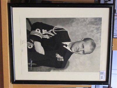 Lot 123 - AN AUTOGRAPHED PHOTOGRAPH OF PRINCE PHILIP, CIRCA 1951; together with two others