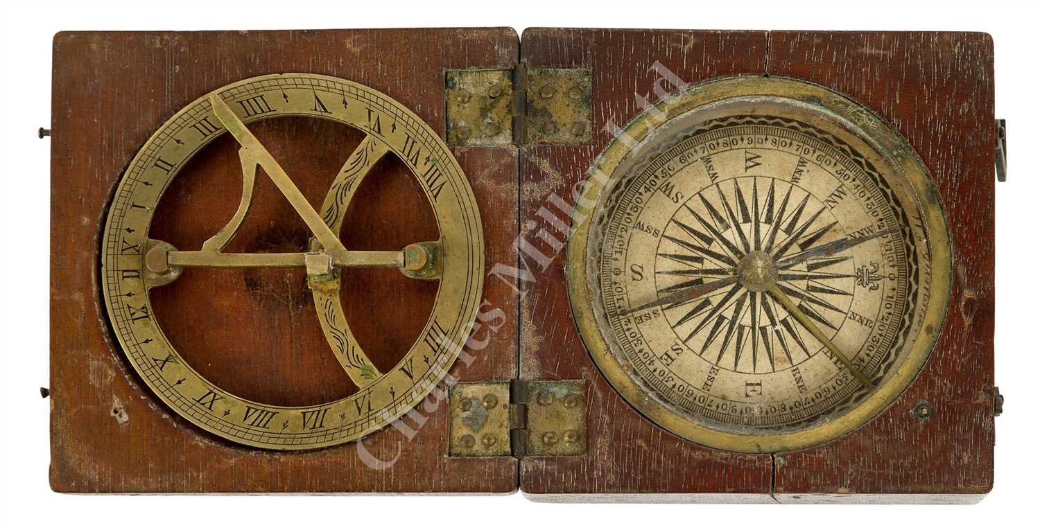 Lot 217 - A POCKET COMPASS SUNDIAL BY WILLIAM SIMMS, BIRMINGHAM/LONDON, CIRCA 1800