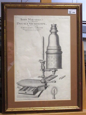 Lot 280 - "JOHN MARSHALL'S NEW INVENTED DOUBLE MICROSCOPE ..."