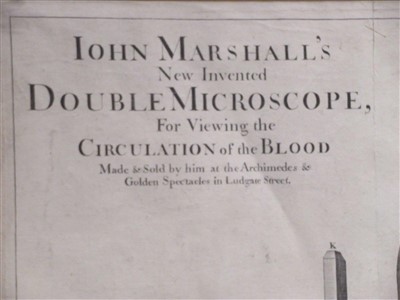 Lot 280 - "JOHN MARSHALL'S NEW INVENTED DOUBLE MICROSCOPE ..."