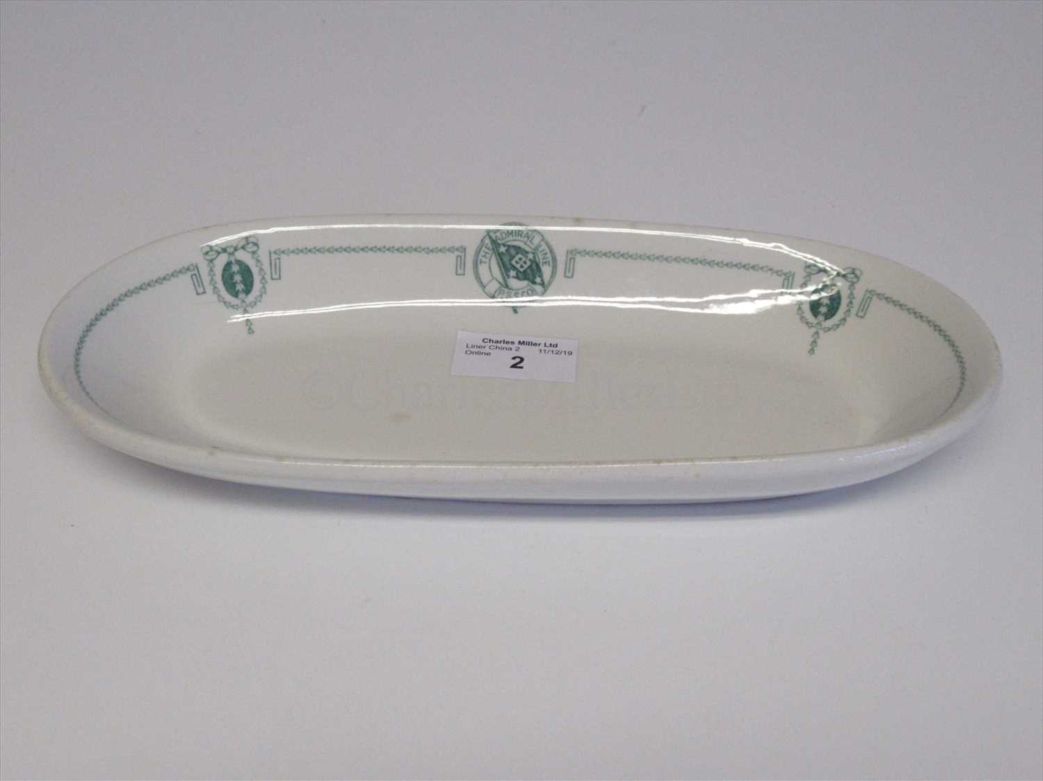 Lot 2 - Admiral Line P.S.S. Co: An oval plate
