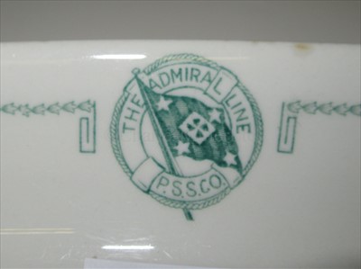 Lot 2 - Admiral Line P.S.S. Co: An oval plate