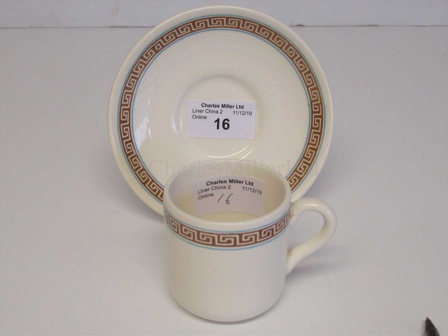 Lot 16 - British & Commonwealth Line: A cup and saucer