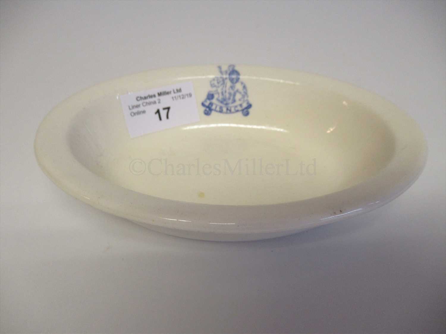 Lot 17 - British India Steam Navigation Company: An oval vegetable dish
