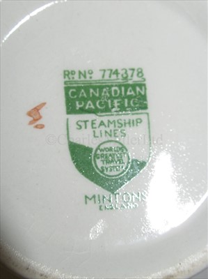 Lot 22 - Canadian Pacific Steamship Lines cup and saucer