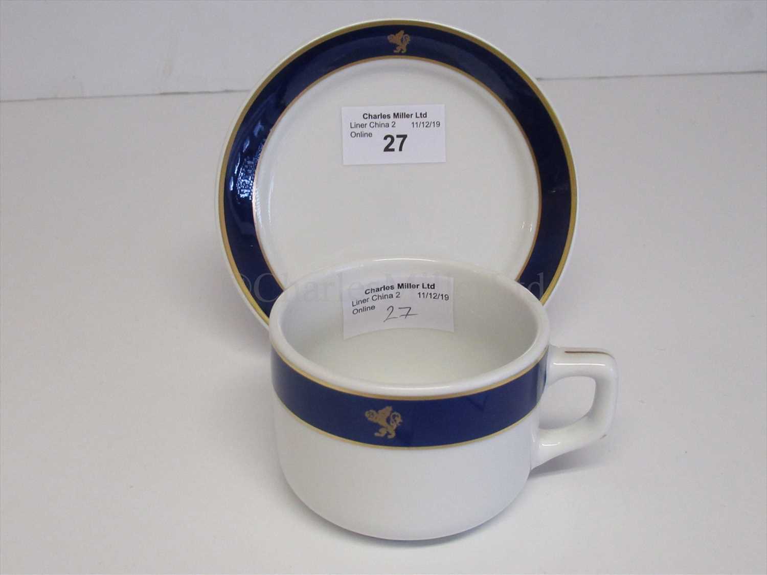 Lot 27 - Cunard: an associated cup and saucer
