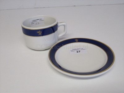 Lot 27 - Cunard: an associated cup and saucer