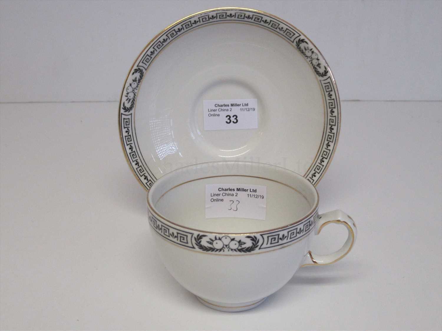 Lot 33 - Cunard: a tea cup and saucer