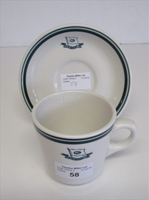 Lot 58 - Manchester Liners: an associated coffee cup and saucer