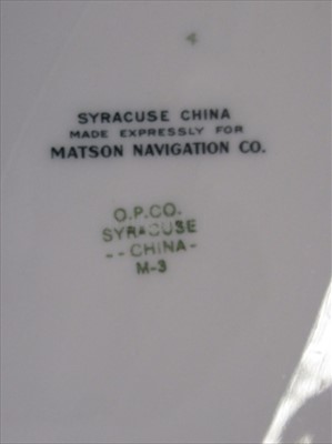 Lot 60 - Matson Navigation Co.: an oval vegetable platter