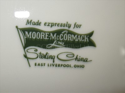 Lot 61 - Moore-McCormack Lines: a dinner plate