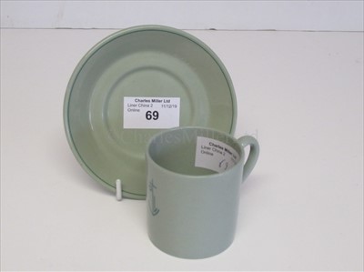 Lot 69 - Orient Line: a coffee can and saucer