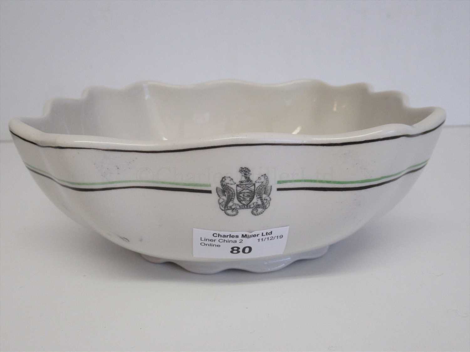 Lot 80 - Royal Mail Line:  a fluted vegetable bowl