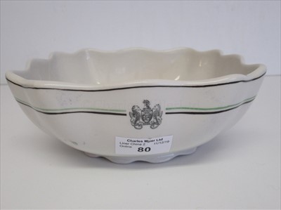Lot 80 - Royal Mail Line:  a fluted vegetable bowl