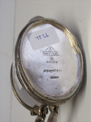 Lot 94 - Stewart & Co.: a plated half pint tea pot
