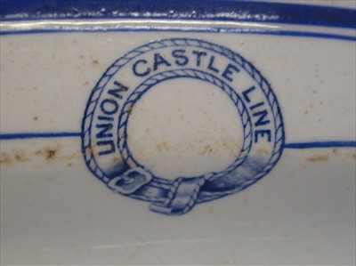Lot 100 - Union Castle Line: an oval serving platter