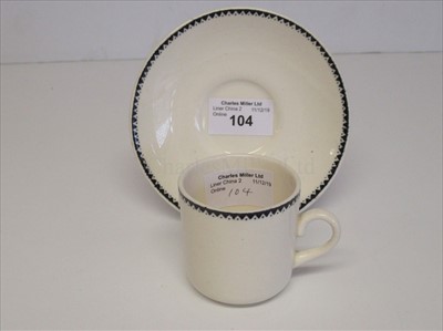 Lot 104 - Union Castle Line: a coffee can and saucer