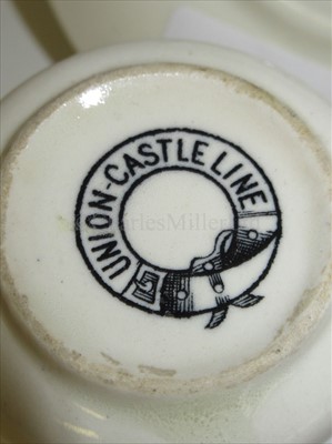 Lot 104 - Union Castle Line: a coffee can and saucer