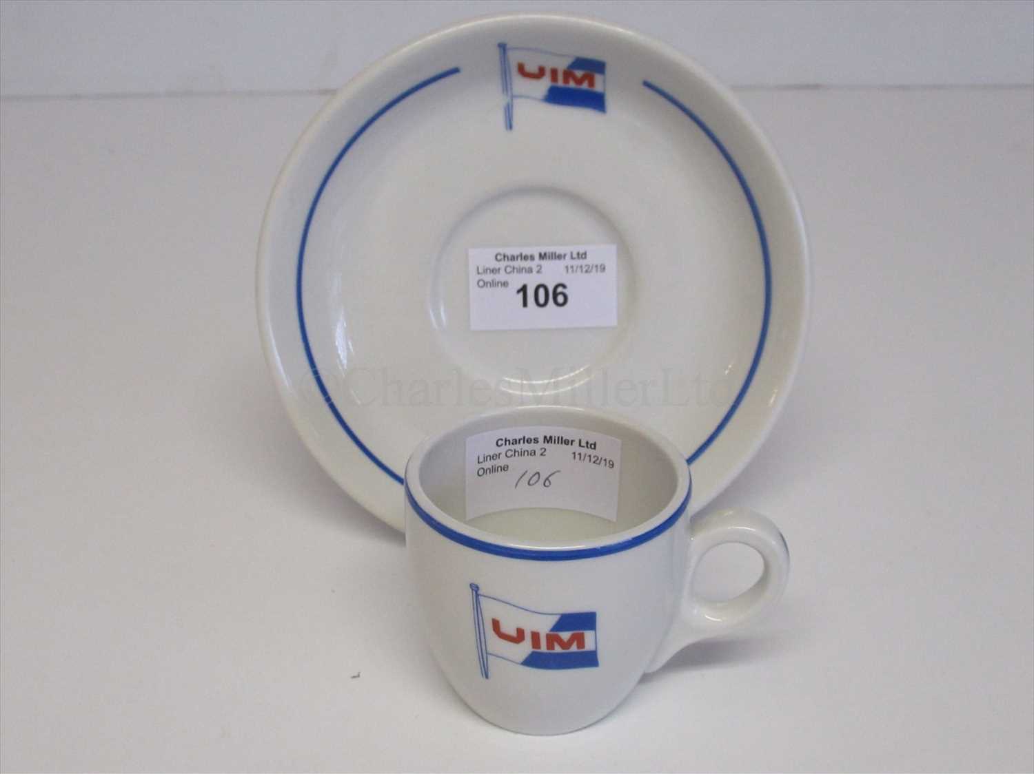 Lot 106 - Union Industrielle Maritime cup and saucer