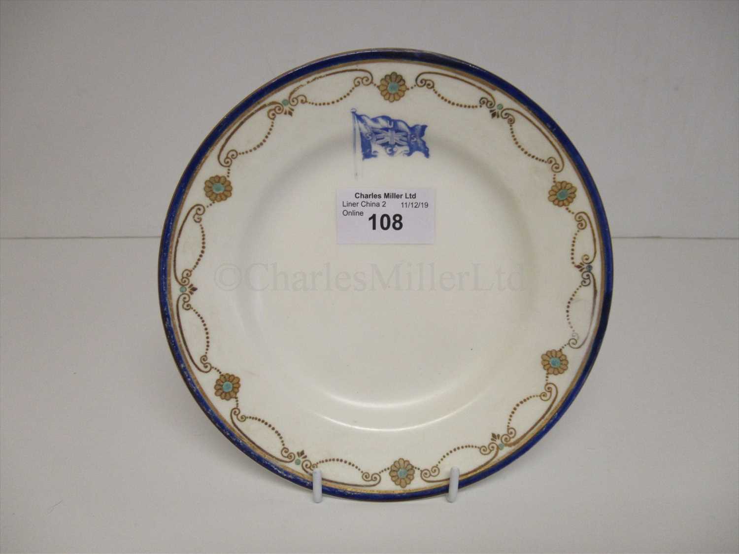 Lot 108 - Union Steam Ship Company: a side plate