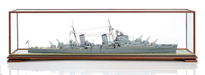 Lot 132 - A FINELY DETAILED 1:192 SCALE WATERLINE MODEL FOR THE DIDO-CLASS CRUISER H.M.S. ARGONAUT AS FITTED IN 1941