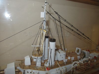 Lot 111 - A 1:100 SCALE BUILDER'S STYLE MODEL OF INSECT CLASS RIVER GUNBOAT H.M.S. LADYBIRD, ORIGINALLY BUILT BY LOBNITZ & CO., 1916