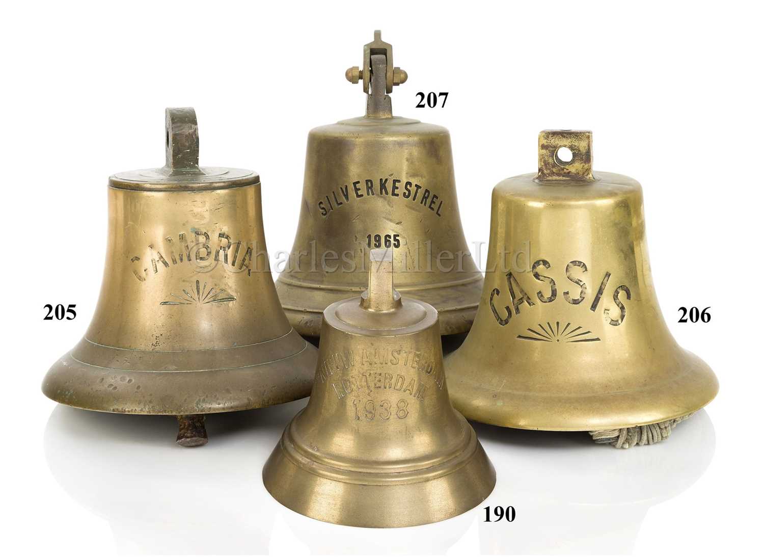 Lot 190 - THE BRIDGE BELL FROM THE HOLLAND-AMERIKA LINER S.S. 'NIEUW AMSTERDAM', 1938