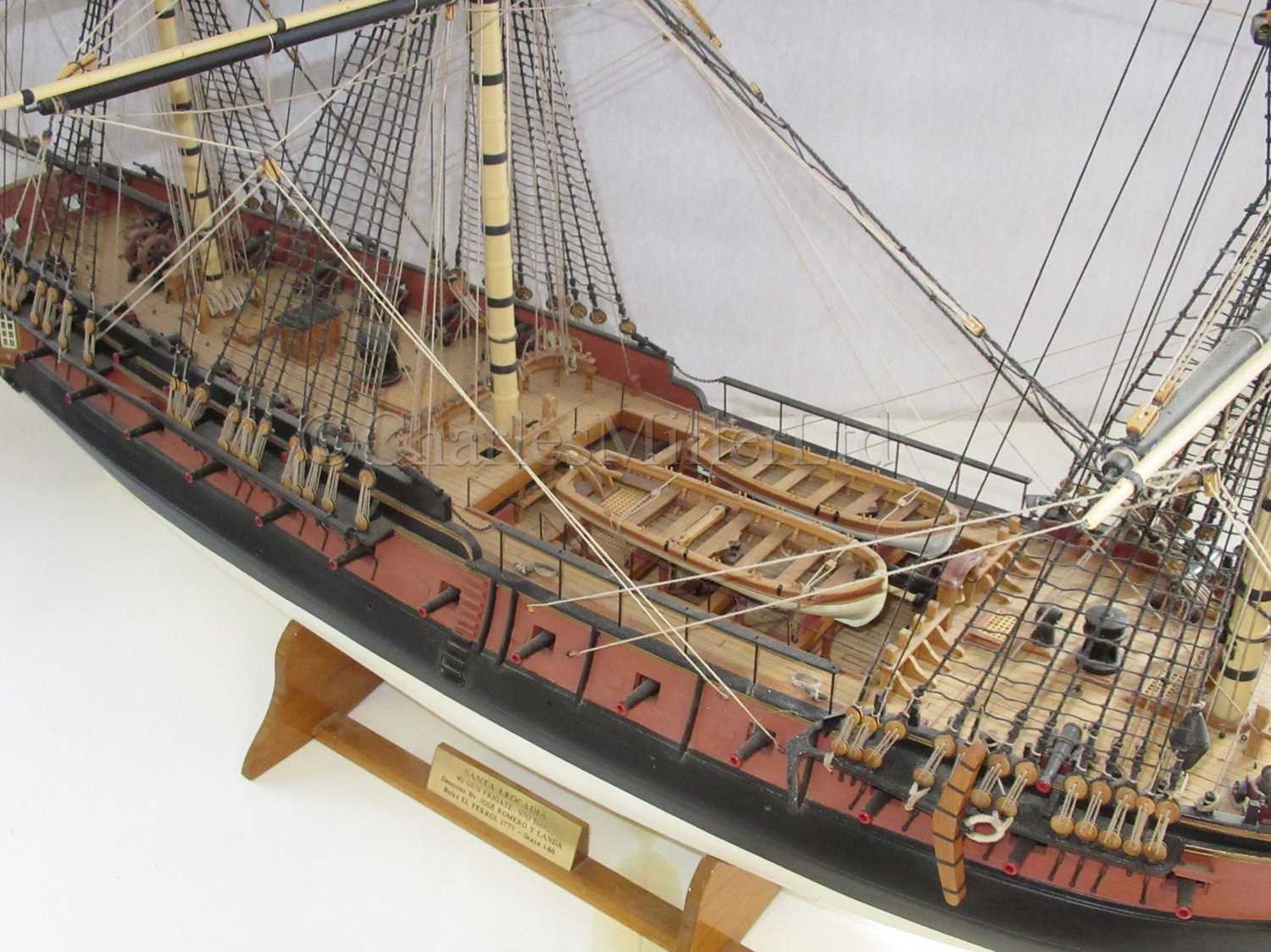 Lot 45 - A FINELY DETAILED 1:48 SCALE MODEL OF THE