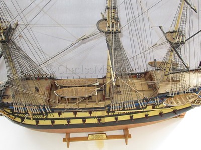 Lot 48 - A FINELY DETAILED 1:48 SCALE MODEL OF THE 54-GUN PORTLAND CLASS FRIGATE LEOPARD, SHEERNESS, 1790
