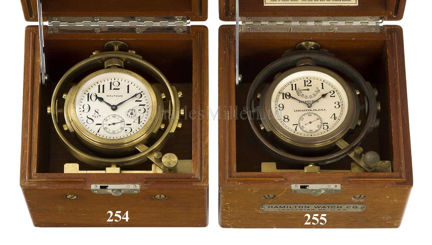 Lot 254 - Waltham deck watch