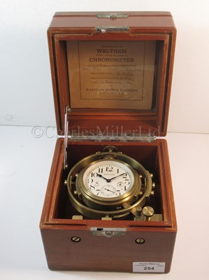 Lot 254 - Waltham deck watch