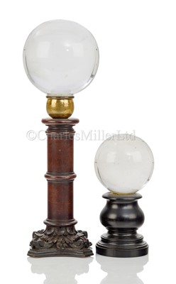 Lot 322 - TWO 19TH CENTURY REFRACTING GLASS BALLS