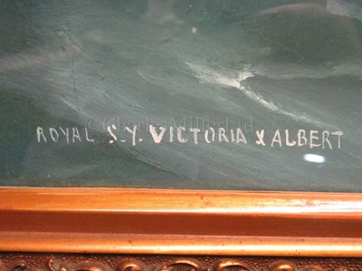 Lot 101 - DE SIMONE (ITALIAN, 19TH/20TH-CENTURY): R..Y. 'Victoria & Albert III' with Edward VII onboard
