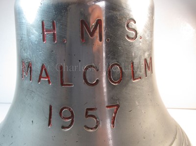 Lot 133 - THE SHIP'S BELL FOR H.M.S MALCOLM, 1957