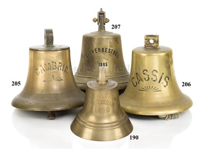 Lot 206 - THE SHIP'S BELL FOR THE TANKER S.S. CASSIS, 1914